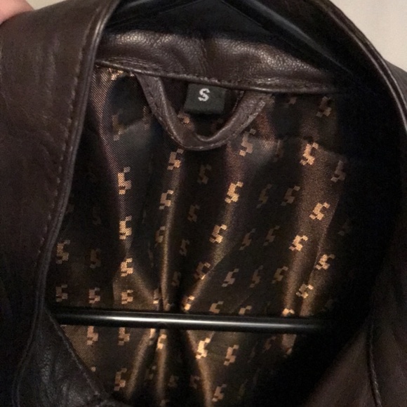 Dark Brown Genuine-Leather Motorcycle Jacket - Picture 4 of 4